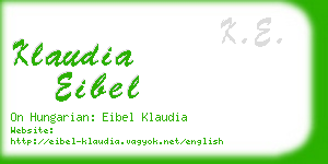 klaudia eibel business card